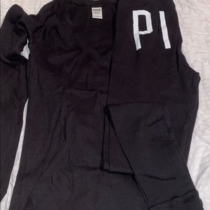 Victoria’s Secret Black Thermal Pajama Set (XS)